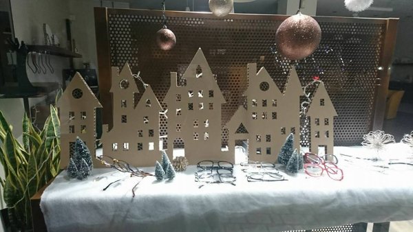 Vitrine de noël en carton
