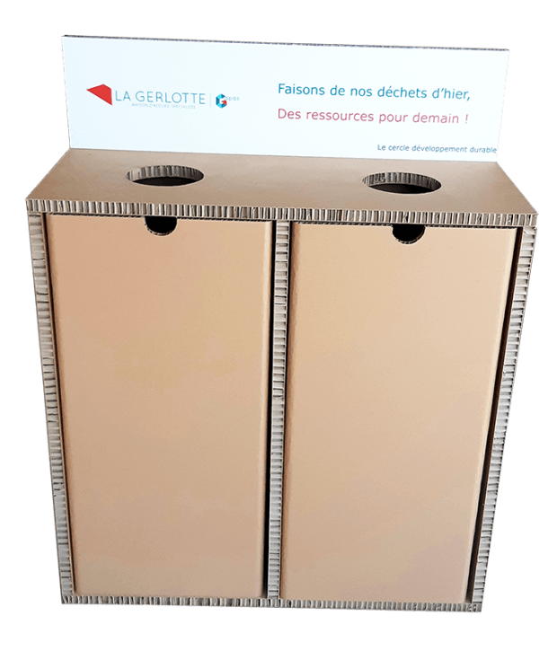 POUBELLE DE TRI EN CARTON