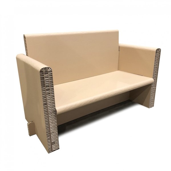 Mobilier en carton, canapé et fauteuil Canapé en carton