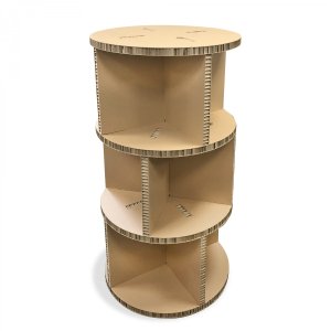Présentoir colonne en carton recyclé