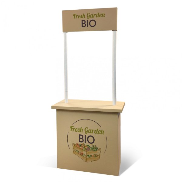 Comptoir de dégustation en carton naturel kraft comptoir-kraft-MNBOX