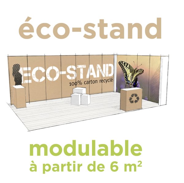 Stand en carton recyclé