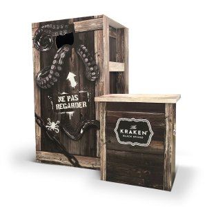 Maxi Cube en carton plus comptoir