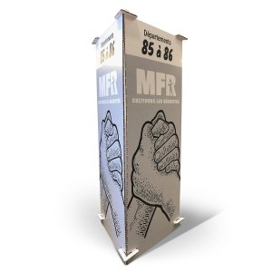 Totem triangle alvéo 10 mm